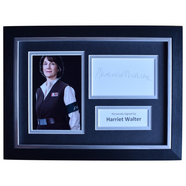 Harriet Walter Signed A4 Framed Autograph Photo Display Star Wars Film AFTAL COA Perfect Gift Memorabilia