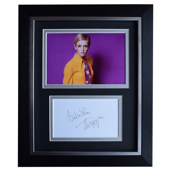 Twiggy Lawson Signed 10x8 Framed Autograph Photo Display Fashion TV Model COA Perfect Gift Memorabilia	