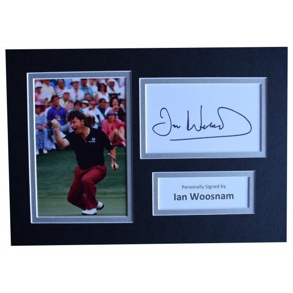 Ian Woosnam Signed Autograph A4 photo mount display Golf Sport AFTAL COA  Perfect Gift Memorabilia