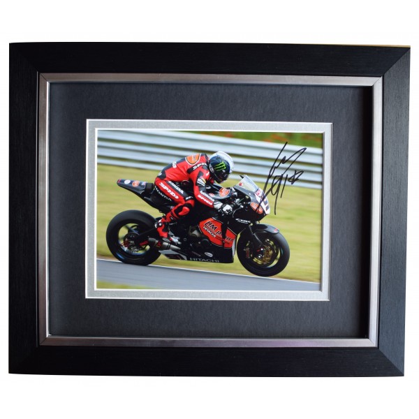 Leon Haslam Signed 10x8 Framed Autograph Photo Display Superbikes AFTAL COA Perfect Gift Memorabilia