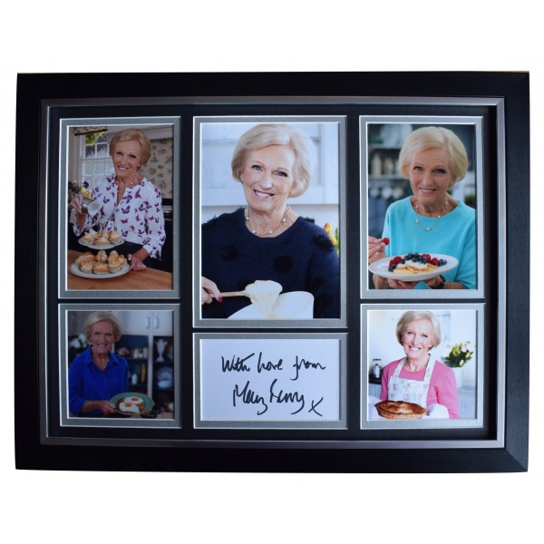 Mary Berry Signed Autograph 16x12 framed photo display Bake Off Chef TV AFTAL Perfect Gift Memorabilia