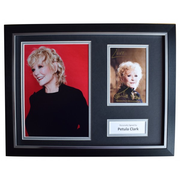 Petula Clark Signed Autograph 16x12 framed photo display Downtown music & COA Perfect Gift Memorabilia		