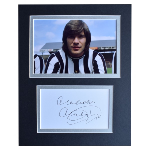 Malcolm Macdonald Signed Autograph 10x8 photo display Newcastle Utd Football COA Perfect Gift Memorabilia		
