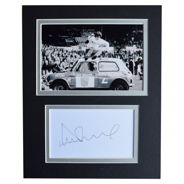 Duncan McKenzie Signed Autograph 10x8 photo display Leeds United Football COA Perfect Gift Memorabilia	