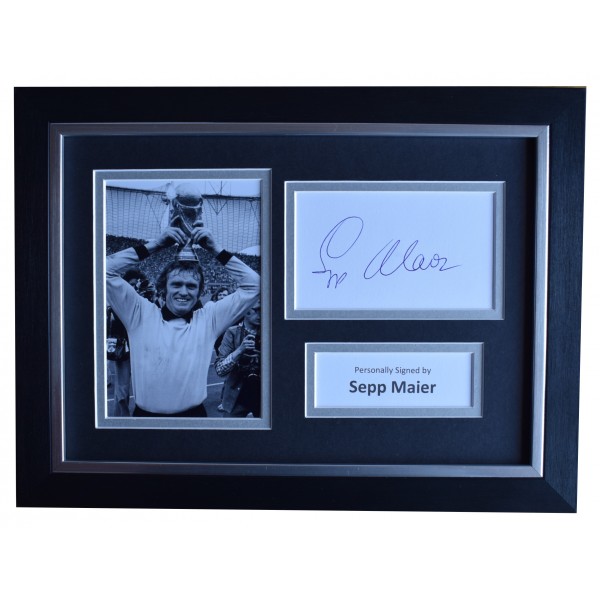 Sepp Maier Signed A4 Framed Autograph Photo Germany World Cup Final AFTAL COA  Perfect Gift Memorabilia