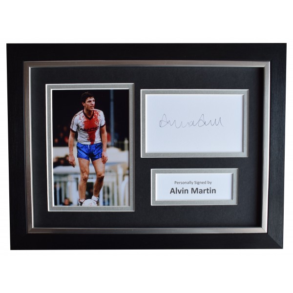 Alvin Martin Signed A4 Framed Autograph Photo West Ham Utd Football AFTAL COA Perfect Gift Memorabilia