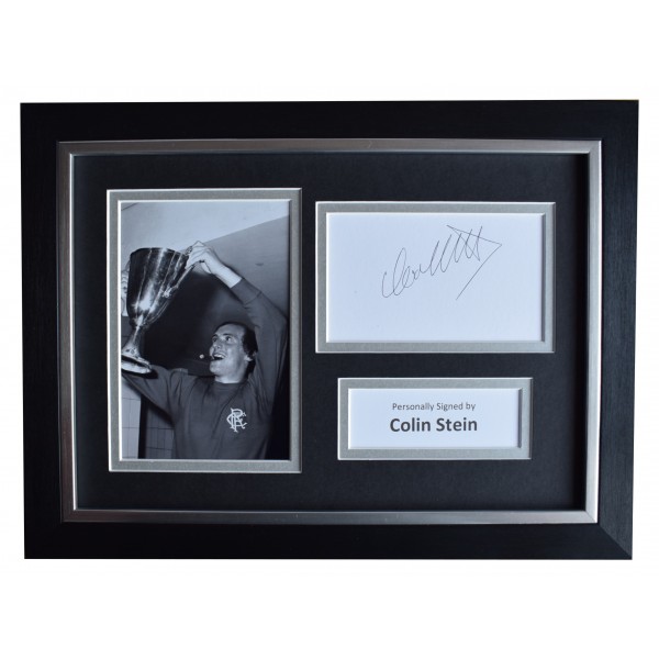 Colin Stein Signed A4 Framed Autograph Photo Glasgow Rangers Football AFTAL COA Perfect Gift Memorabilia		