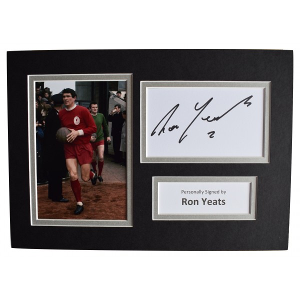 Ron Yeats Signed Autograph A4 photo mount display Liverpool Football AFTAL COA Perfect Gift Memorabilia