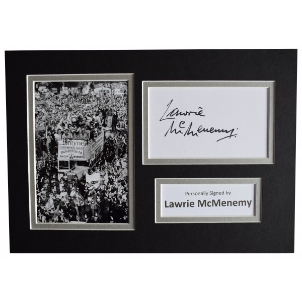 Lawrie McMenemy Signed Autograph A4 photo display Southampton Football COA Perfect Gift Memorabilia