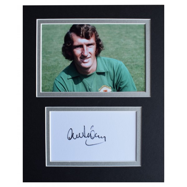 Alex Stepney Signed Autograph 10x8 photo display Manchester United Football COA  Perfect Gift Memorabilia