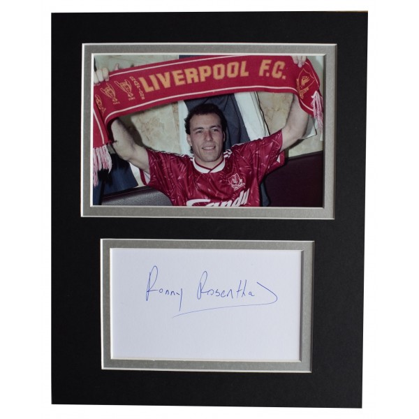 Ronny Rosenthal Signed Autograph 10x8 photo display Liverpool Football AFTAL COA Perfect Gift Memorabilia	