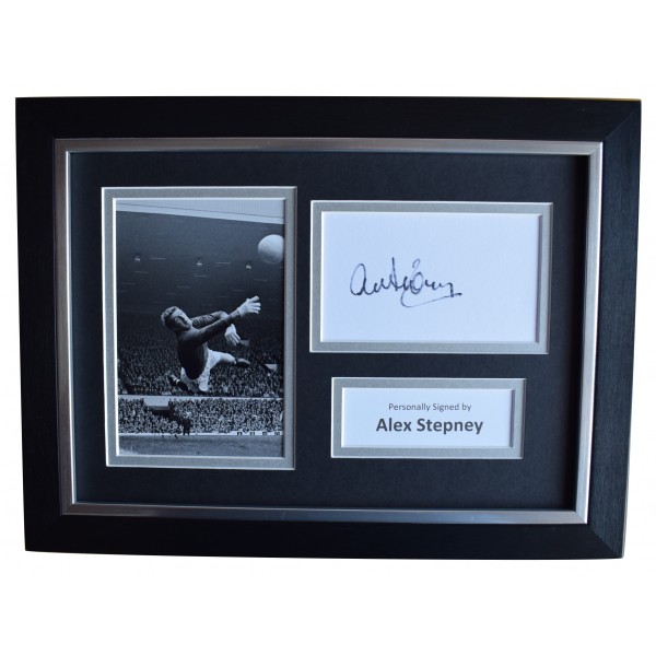 Alex Stepney Signed A4 Framed Autograph Photo Manchester United Football COA  Perfect Gift Memorabilia	