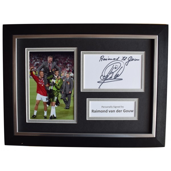Raimond van der Gouw Signed A4 Framed Autograph Photo Manchester United COA  Perfect Gift Memorabilia	