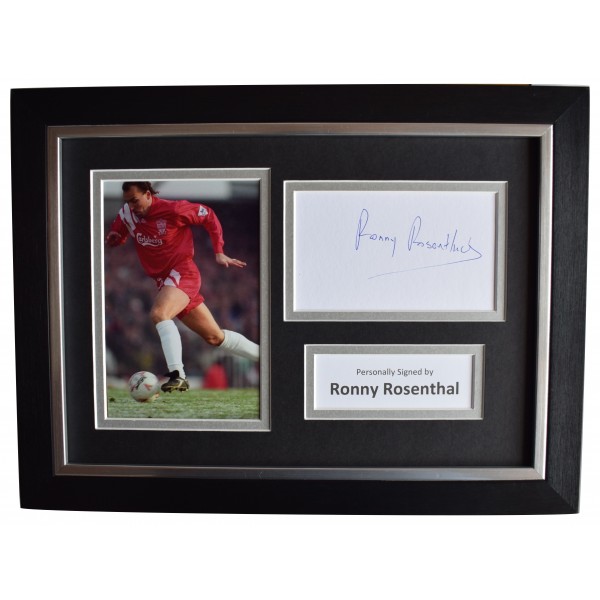 Ronny Rosenthal Signed A4 Framed Autograph Photo Liverpool Football AFTAL COA Perfect Gift Memorabilia