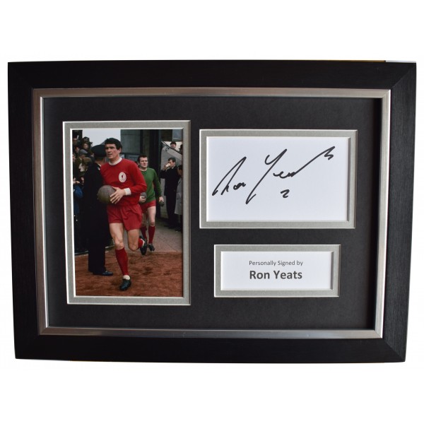 Ron Yeats Signed A4 Framed Autograph Photo Liverpool Football AFTAL COA Perfect Gift Memorabilia