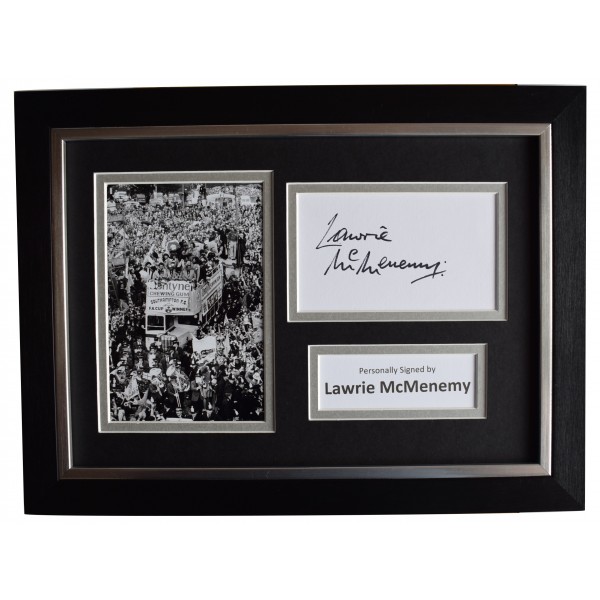 Lawrie McMenemy Signed A4 Framed Autograph Photo Southampton Football AFTAL COA Perfect Gift Memorabilia	