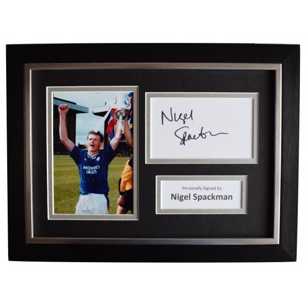 Nigel Spackman Signed A4 Framed Autograph Photo Rangers Football COA Perfect Gift Memorabilia