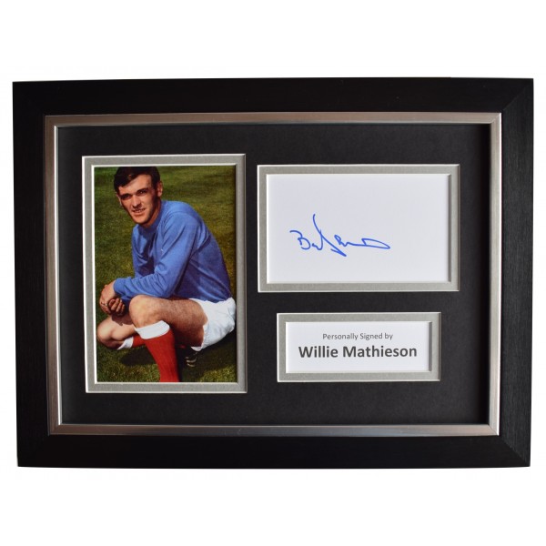 Willie Mathieson Signed A4 Framed Autograph Photo Rangers Football COA Perfect Gift Memorabilia