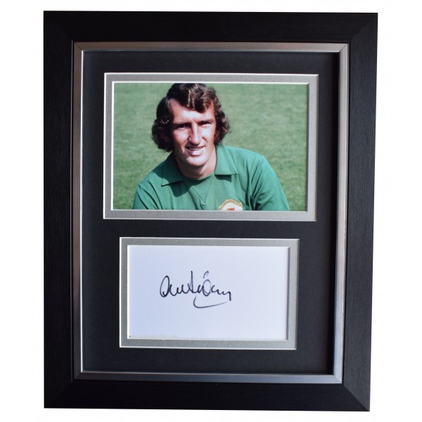 Alex Stepney Signed 10x8 Framed Autograph Photo Display Manchester United COA Perfect Gift Memorabilia	