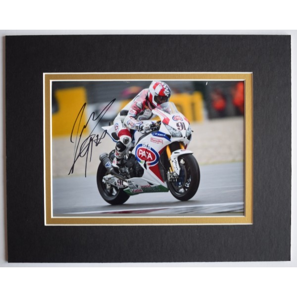 Leon Haslam Signed Autograph 10x8 photo display Superbikes Racing AFTAL COA Perfect Gift Memorabilia		