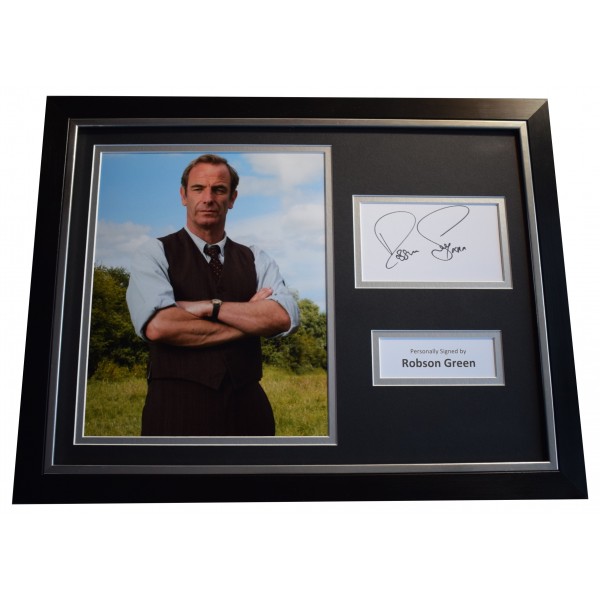 Robson Green Signed Framed Autograph 16x12 photo display Grantchester TV COA Perfect Gift Memorabilia	