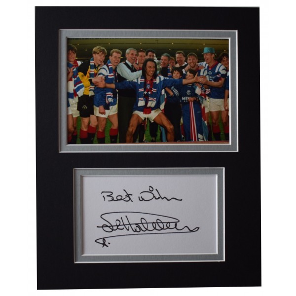 Mark Hateley Signed Autograph 10x8 photo display Rangers Football AFTAL COA Perfect Gift Memorabilia