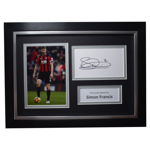 Simon Francis Signed A4 Framed Autograph Photo Display Bournemouth AFTAL COA Perfect Gift Memorabilia