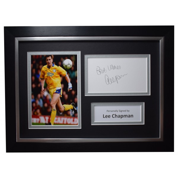 Lee Chapman Signed A4 Framed Autograph Photo Display Leeds Utd Football COA  Perfect Gift Memorabilia