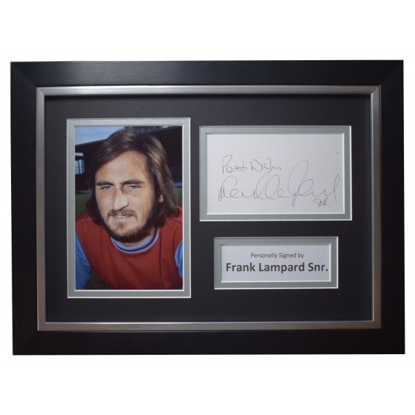 Frank Lampard Snr Signed A4 Framed Autograph Photo Display West Ham Football COA Perfect Gift Memorabilia		