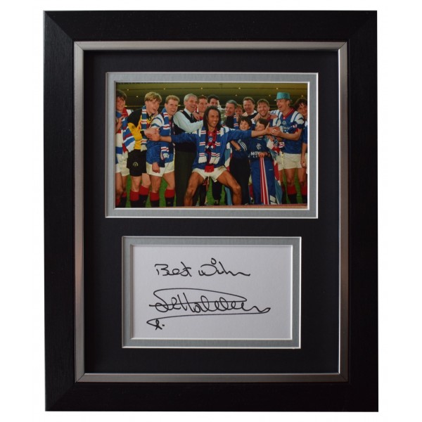 Mark Hateley Signed 10x8 Framed Autograph Photo Display Rangers AFTAL COA Perfect Gift Memorabilia	