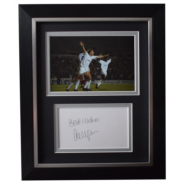 Lee Chapman Signed 10x8 Framed Autograph Photo Display Leeds Utd. AFTAL COA Perfect Gift Memorabilia