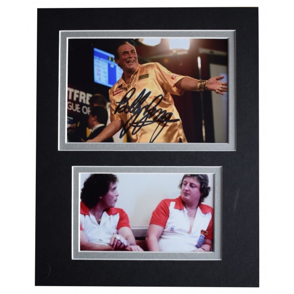 Bobby George Signed Autograph 10x8 photo display Darts Sport AFTAL COA  Perfect Gift Memorabilia	