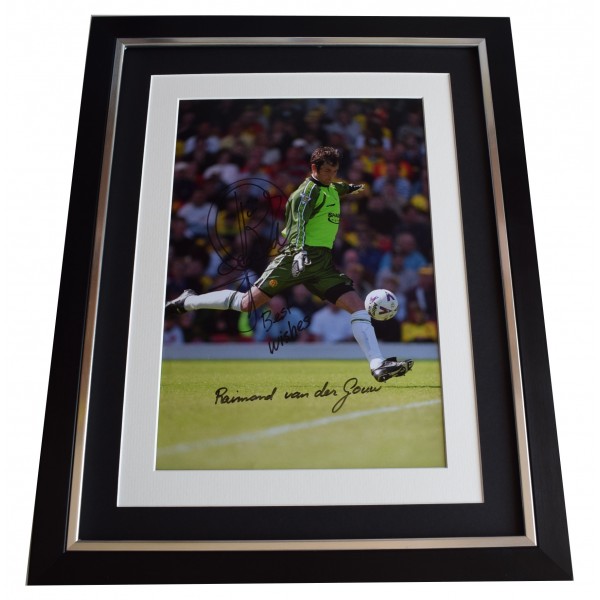 Raimond van der Gouw Signed Framed Photo Autograph 16x12 display Manchester Utd Perfect Gift Memorabilia