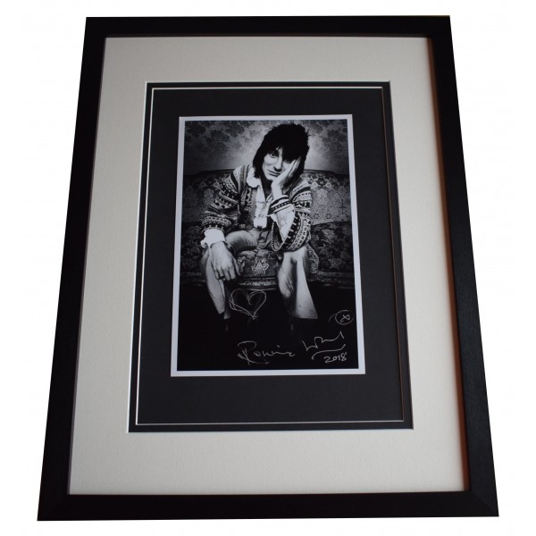 Ronnie Wood Signed Framed Autograph 16x12 photo display Rolling Stones Music COA  Perfect Gift Memorabilia	