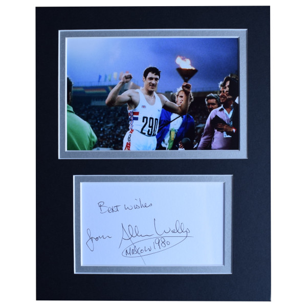 Allan Wells Signed Autograph 10x8 photo display Olympic Athletics AFTAL COA Perfect Gift Memorabilia		