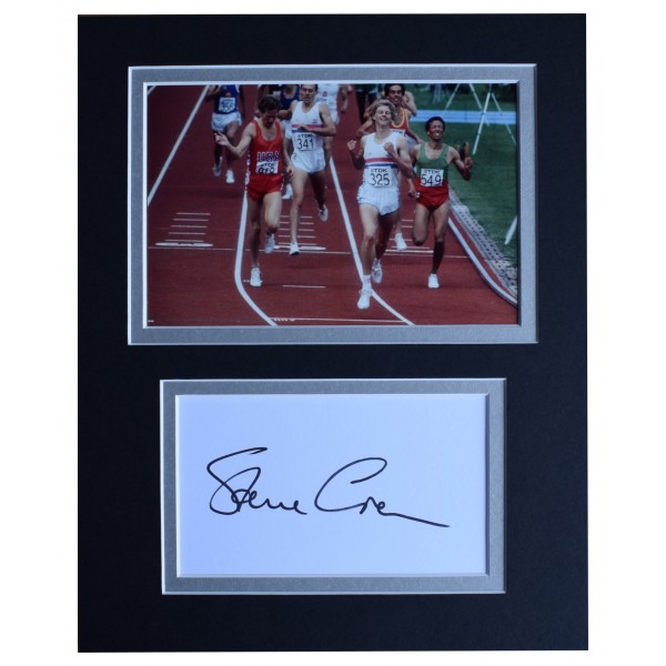 Steve Cram Signed Autograph 10x8 photo display Olympic Athletics AFTAL COA Perfect Gift Memorabilia