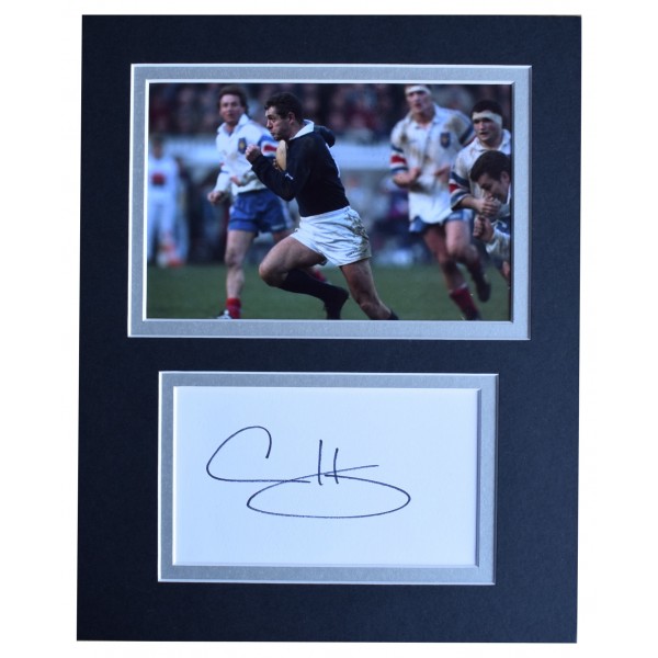 Gavin Hastings Signed Autograph 10x8 photo display Scotland Rugby Union COA Perfect Gift Memorabilia		