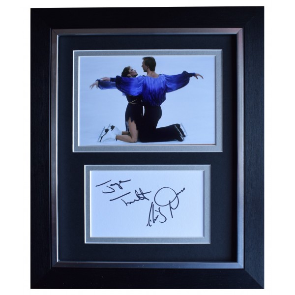 Torvill & Dean Signed 10x8 Framed Autograph Photo Display Olympic Skating COA Perfect Gift Memorabilia	