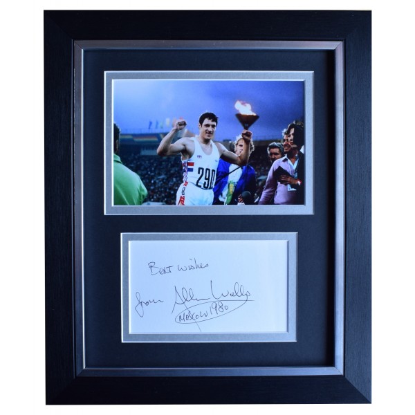 Allan Wells Signed 10x8 Framed Autograph Photo Display Olympic Athletics COA Perfect Gift Memorabilia		