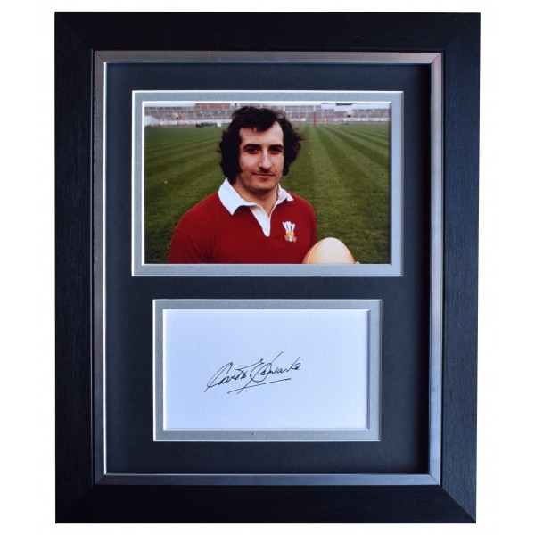 Gareth Edwards Signed 10x8 Framed Autograph Photo Display Wales Rugby Union COA Perfect Gift Memorabilia