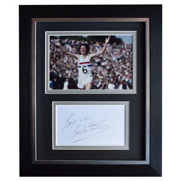 Brendan Foster Signed 10x8 Framed Autograph Photo Display Olympic Athletics COA Perfect Gift Memorabilia	