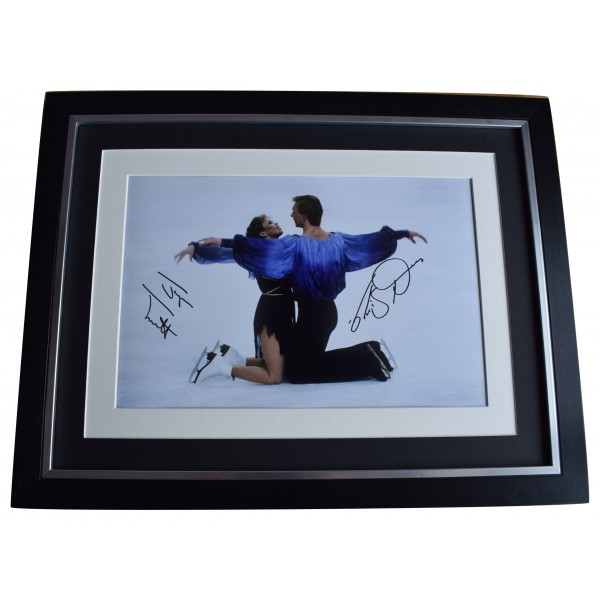 Torvill & Dean Signed Autograph 16x12 framed photo display Olympic Skating AFTAL Perfect Gift Memorabilia	