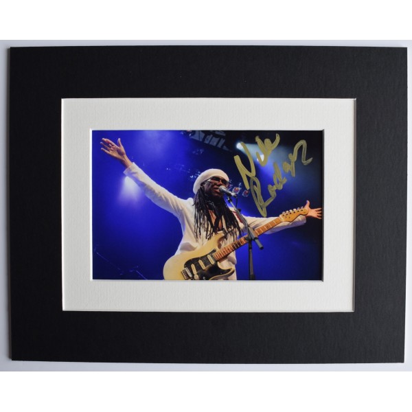 Nile Rodgers Signed Autograph 10x8 photo display Chic le Freak Music AFTAL COA  Perfect Gift Memorabilia		