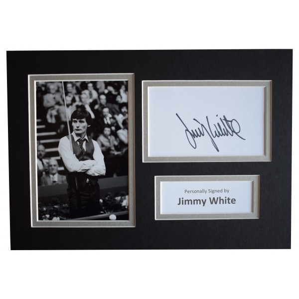 Jimmy White Signed Autograph A4 photo display Snooker Sport AFTAL COA Perfect Gift Memorabilia		