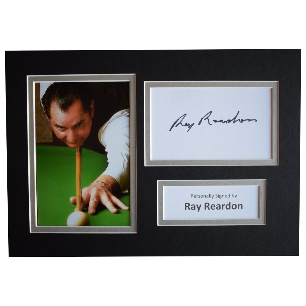 Ray Reardon Signed Autograph A4 photo display Snooker Sport AFTAL COA ...