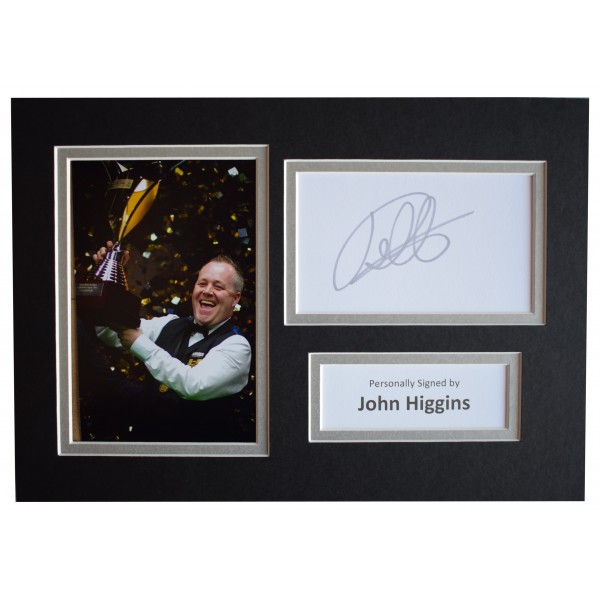 John Higgins Signed Autograph A4 photo display Snooker Sport AFTAL COA  Perfect Gift Memorabilia		