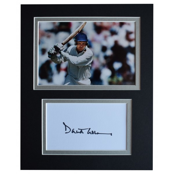 David Gower Signed Autograph 10x8 photo display Cricket Sport AFTAL COA Perfect Gift Memorabilia	