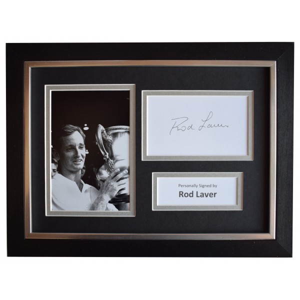 Rod Laver Signed A4 Framed Autograph Photo Display Tennis Sport AFTAL COA Perfect Gift Memorabilia	