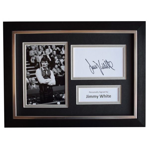 Jimmy White Signed A4 Framed Autograph Photo Display Snooker Sport AFTAL COA  Perfect Gift Memorabilia	
