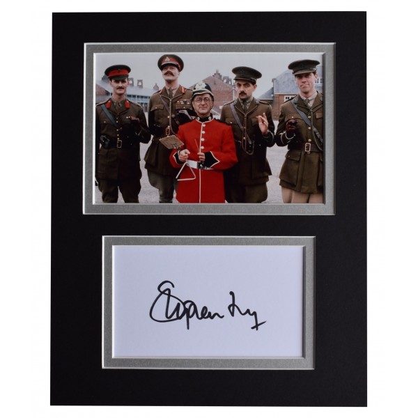 Stephen Fry Signed Autograph 10x8 photo display Blackadder Perfect Gift Memorabilia